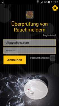 App zur online Auftragserfassung für Prüfprotokoll